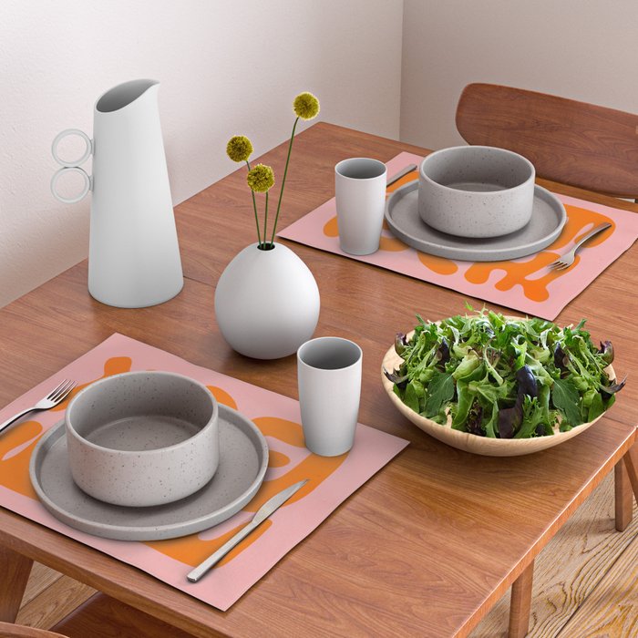 Tangerine & Sundown: Matisse Paper Cutouts 12 Placemat Gallery Image 2