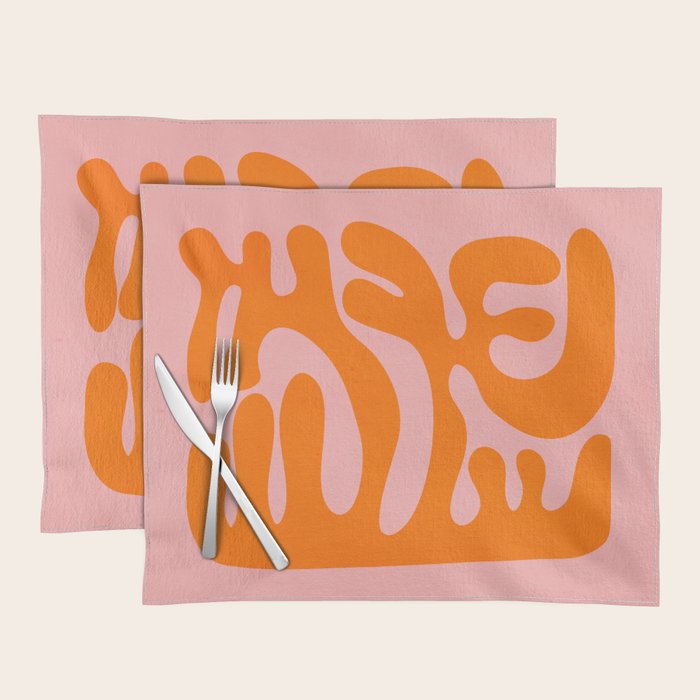 Tangerine & Sundown: Matisse Paper Cutouts 12 Placemat Gallery Image 1
