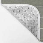 farmhouse stripes - olive green Bath Mat Gallery Image 2