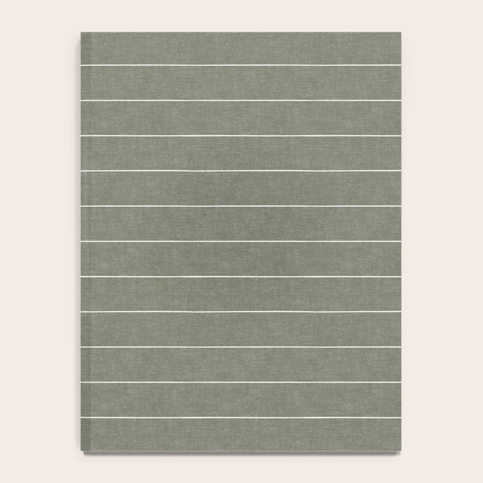 farmhouse stripes - olive green Notebook Gallery Image 4