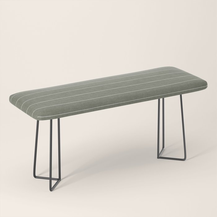 farmhouse stripes - olive green Bench Gallery Image 1