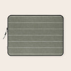 farmhouse stripes - olive green Laptop Sleeve Gallery Image 1