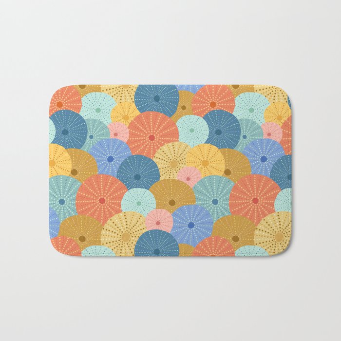 Coloful Sea Urchins 2 Bath Mat Gallery Image 1