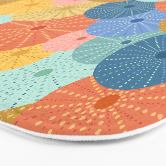 Coloful Sea Urchins 2 Bath Mat Gallery Image 3