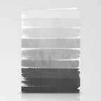 Brushstroke - Ombre Grey, Charcoal, minimal, Monochrome, black and white, trendy,  painterly art  Stationery Card Gallery Image 2