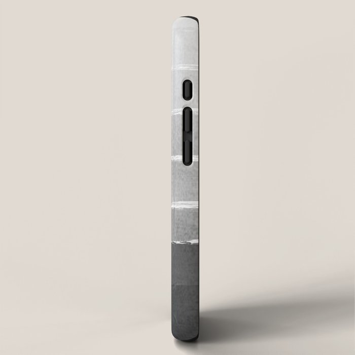 Brushstroke - Ombre Grey, Charcoal, minimal, Monochrome, black and white, trendy,  painterly art  iPhone Case Gallery Image 2