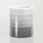 Brushstroke - Ombre Grey, Charcoal, minimal, Monochrome, black and white, trendy,  painterly art  Coffee Mug Gallery Image 4