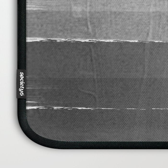 Brushstroke - Ombre Grey, Charcoal, minimal, Monochrome, black and white, trendy,  painterly art  Laptop Sleeve Gallery Image 3