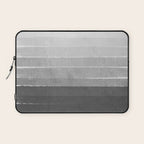 Brushstroke - Ombre Grey, Charcoal, minimal, Monochrome, black and white, trendy,  painterly art  Laptop Sleeve Gallery Image 1