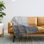 Brushstroke - Ombre Grey, Charcoal, minimal, Monochrome, black and white, trendy,  painterly art  Throw Blanket Gallery Image 1