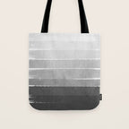 Brushstroke - Ombre Grey, Charcoal, minimal, Monochrome, black and white, trendy,  painterly art  Tote Bag Gallery Image 1