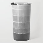 Brushstroke - Ombre Grey, Charcoal, minimal, Monochrome, black and white, trendy,  painterly art  Travel Mug Gallery Image 3