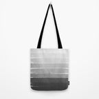 Brushstroke - Ombre Grey, Charcoal, minimal, Monochrome, black and white, trendy,  painterly art  Tote Bag Gallery Image 2