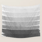 Brushstroke - Ombre Grey, Charcoal, minimal, Monochrome, black and white, trendy,  painterly art  Wall Tapestry Gallery Image 4