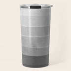 Brushstroke - Ombre Grey, Charcoal, minimal, Monochrome, black and white, trendy,  painterly art  Travel Mug Gallery Image 1