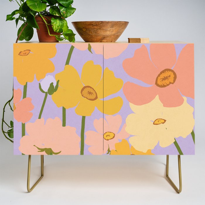 Flower Market - Ranunculus #3 Credenza Gallery Image 1