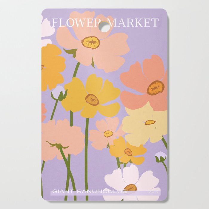 Flower Market - Ranunculus #3 Cutting Board Gallery Image 1