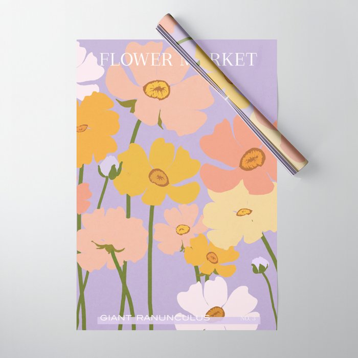 Flower Market - Ranunculus #3 Wrapping Paper Gallery Image 1