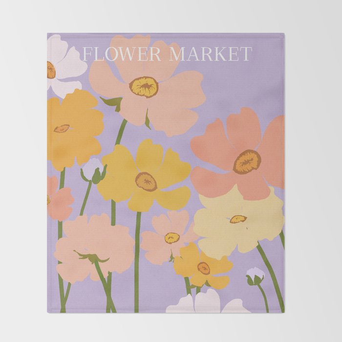 Flower Market - Ranunculus #3 Throw Blanket Gallery Image 2