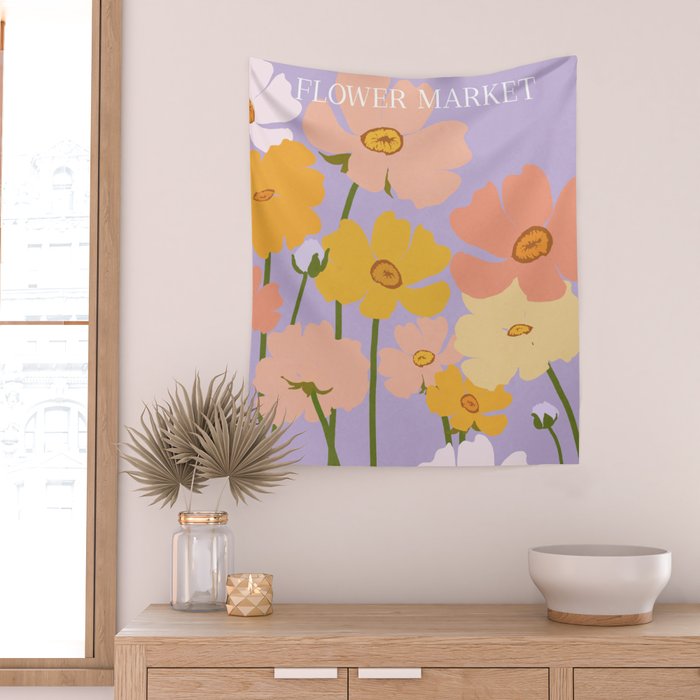 Flower Market - Ranunculus #3 Wall Tapestry Gallery Image 2