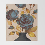 Flowers In Vase 4  Throw Blanket Gallery Image 2