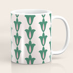 Retro Green Floral Pattern Coffee Mug Gallery Image 1
