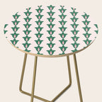 Retro Green Floral Pattern Side Table Gallery Image 2