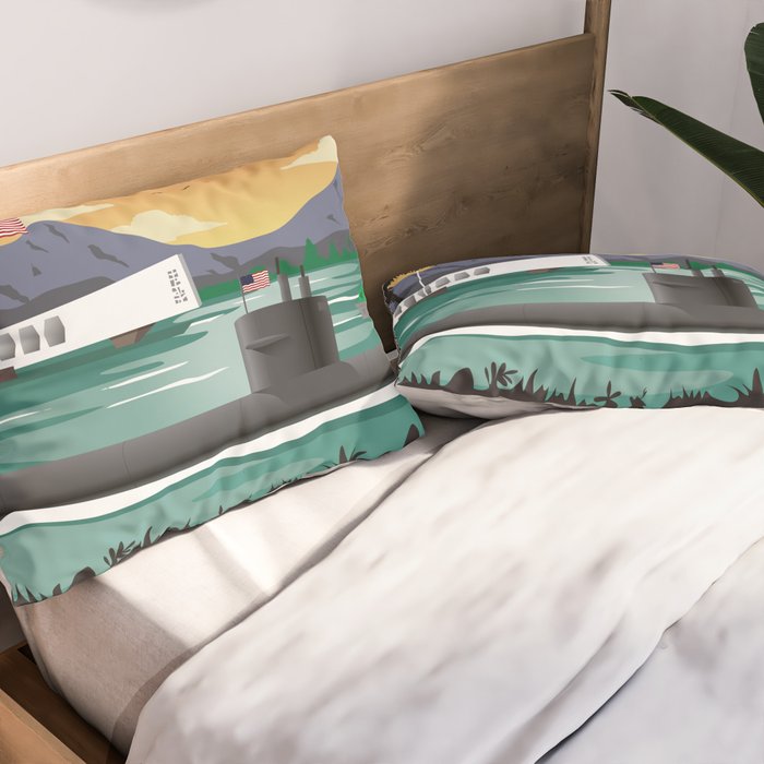 Pearl Harbor, HI - Submarine Homeport Pillow Sham Gallery Image 2