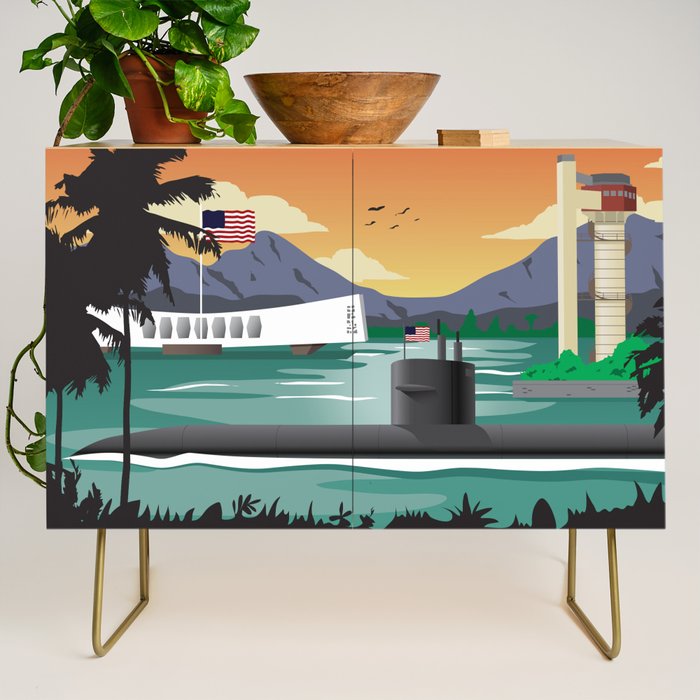 Pearl Harbor, HI - Submarine Homeport Credenza Gallery Image 1