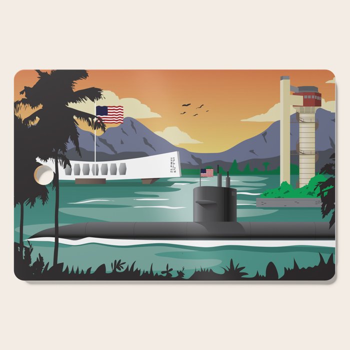 Pearl Harbor, HI - Submarine Homeport Cutting Board Gallery Image 1