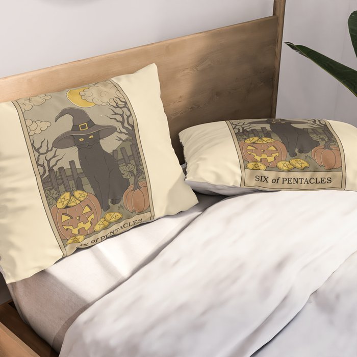 Six of Pentacles Pillow Sham Gallery Image 2