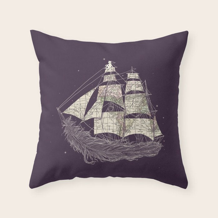 Wherever the wind blows Throw Pillow Gallery Image 6