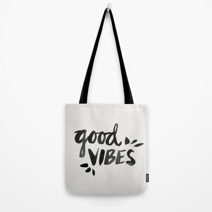 Good Vibes â Black Ink Tote Bag Gallery Image 2