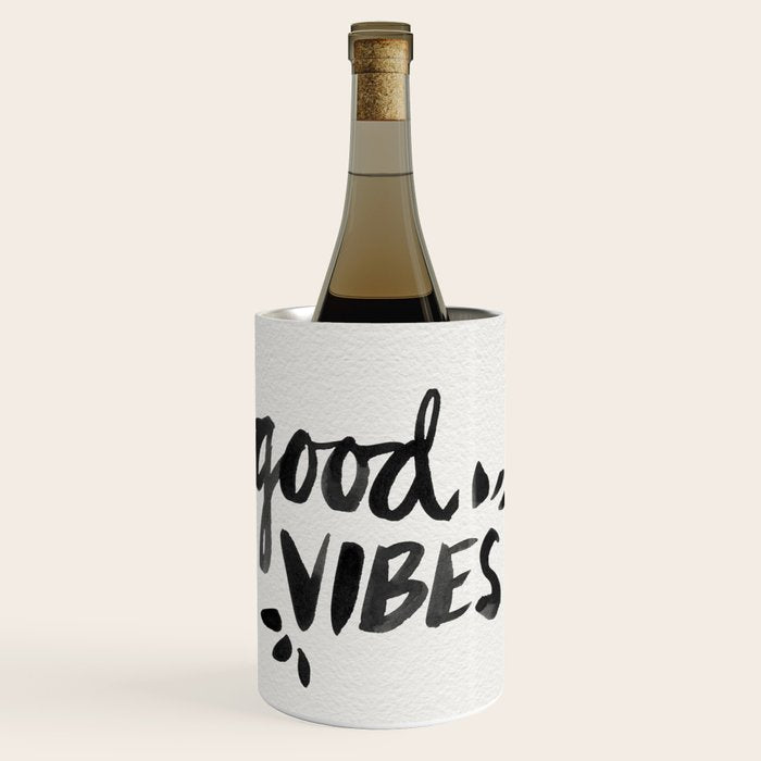 Good Vibes â Black Ink Wine Chiller Gallery Image 1