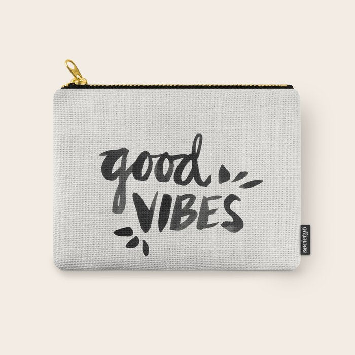 Good Vibes â Black Ink Carry All Pouch Gallery Image 1