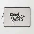 Good Vibes â Black Ink Laptop Sleeve Gallery Image 1