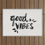 Good Vibes â Black Ink Outdoor Rug Gallery Image 1