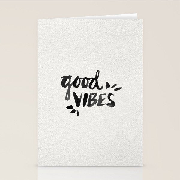 Good Vibes â Black Ink Stationery Card Gallery Image 2