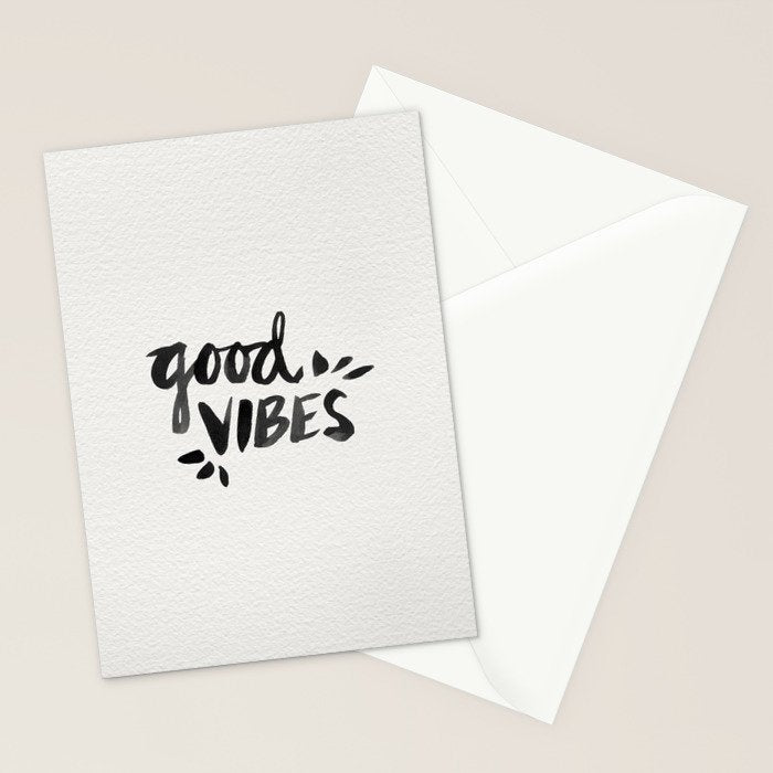 Good Vibes â Black Ink Stationery Card Gallery Image 2