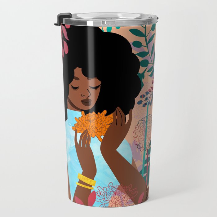 Chrysanthemums in November Travel Mug Gallery Image 3