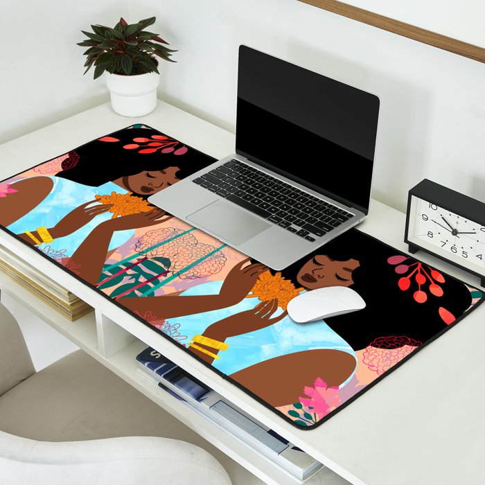 Chrysanthemums in November Desk Mat Gallery Image 2