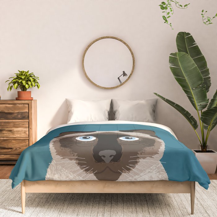 Ezra - Siamese Cat, Cute Kitten Retro Cat Art cell phone case, siamese, cute cat Comforter Gallery Image 3