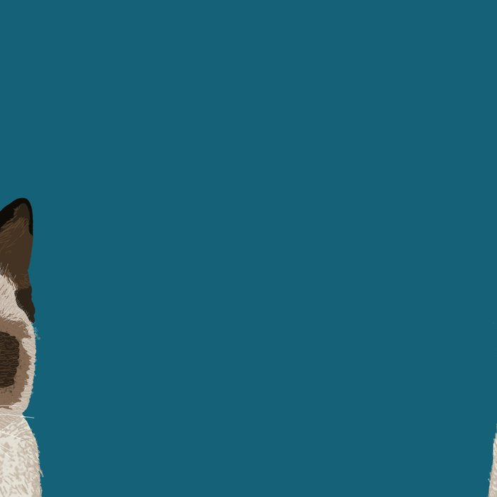 Ezra - Siamese Cat, Cute Kitten Retro Cat Art cell phone case, siamese, cute cat Coffee Mug Gallery Image 2