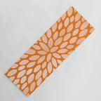Floral Bloom in Orange Yoga Mat Gallery Image 1