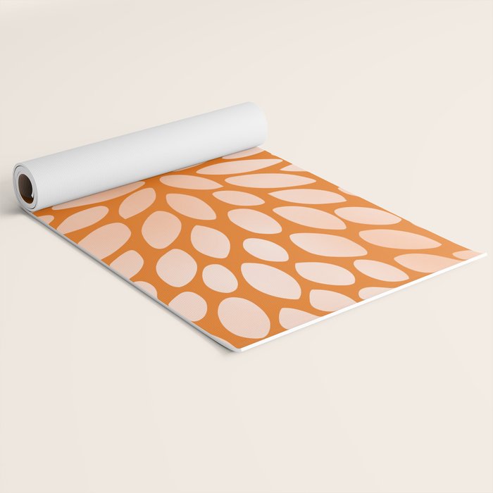 Floral Bloom in Orange Yoga Mat Gallery Image 2