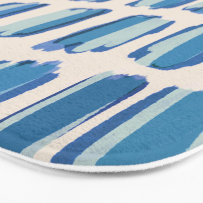 Parisian Bakery Blue  Bath Mat Gallery Image 3