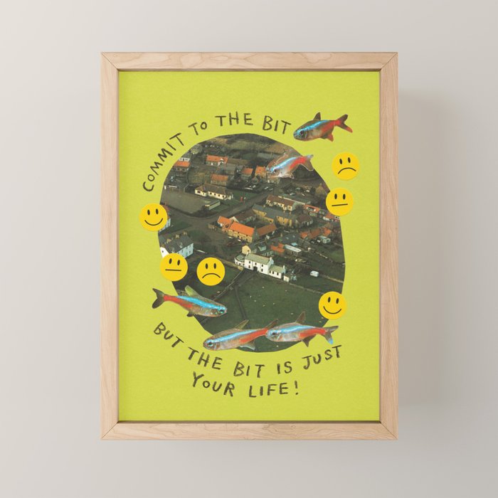 commit to the bit Mini Art Print Gallery Image 1