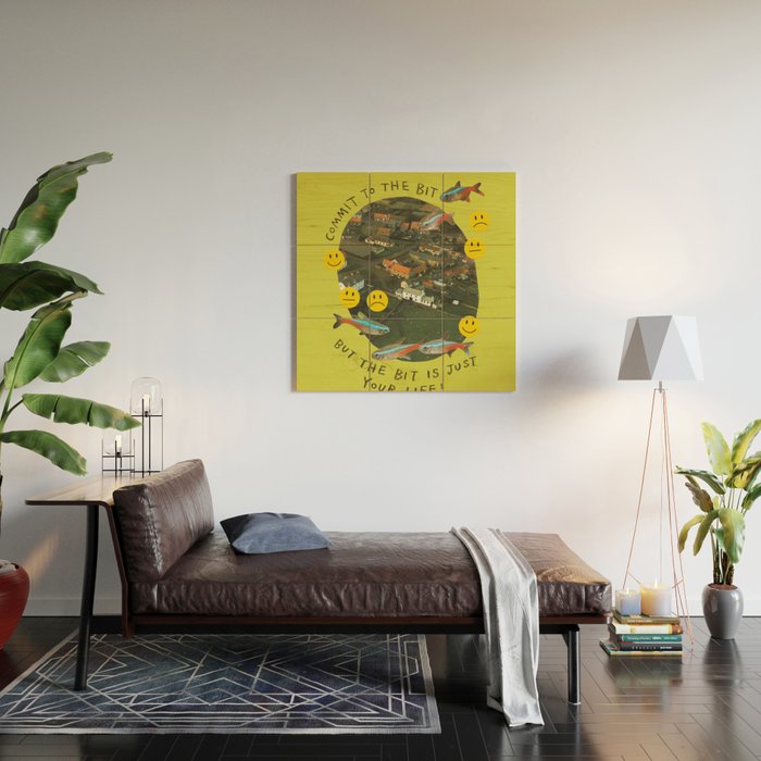 commit to the bit Wood Wall Art Gallery Image 2