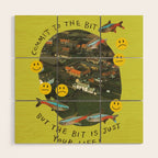 commit to the bit Wood Wall Art Gallery Image 1