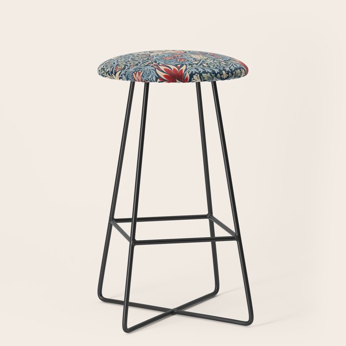 Snakeshead William Morris Textile Pattern Stool Gallery Image 1